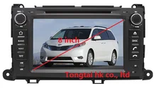 8″ Android 4.4.4 for TOYOTA Sienna XL30 2013 car DVD player,gps navigation,BT,ipod,3G,Wifi,cortex A9,1GB,TDA7786,Russian,english