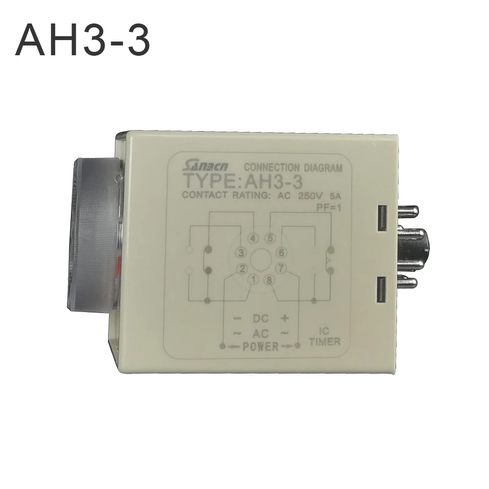 

latest new feature 24-240V AC/DC universal timer relay AH3-3 time delay relay good quality time relay time range 0.1S-60M