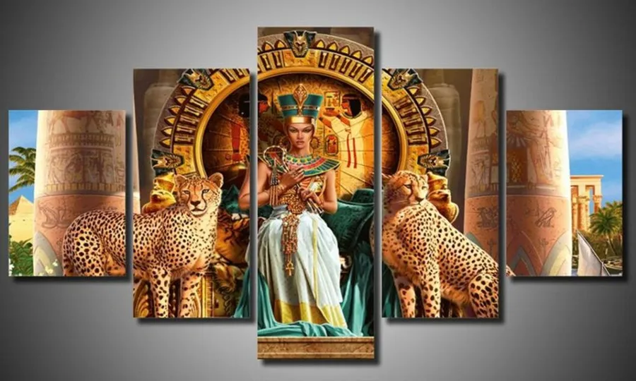 diy 5pcs sets Queen of Egypt diamond painting cross stitch kits full