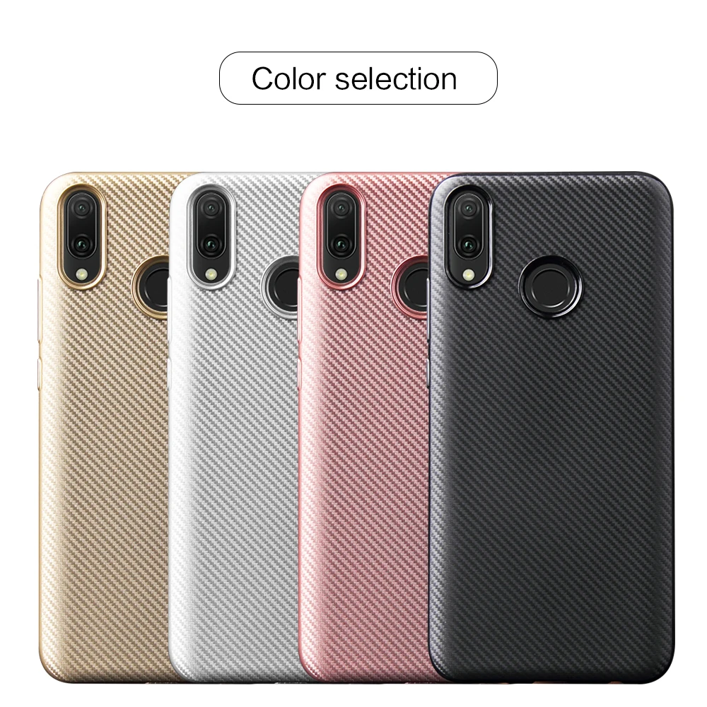Case For Huawei Y9 2019 Coque Carbon Fiber Soft TPU Silicone Case For Huawei Y9 2019 Y 9 Y92019 JKM-LX1 JKM LX1 6.5 Back Cover  (8)
