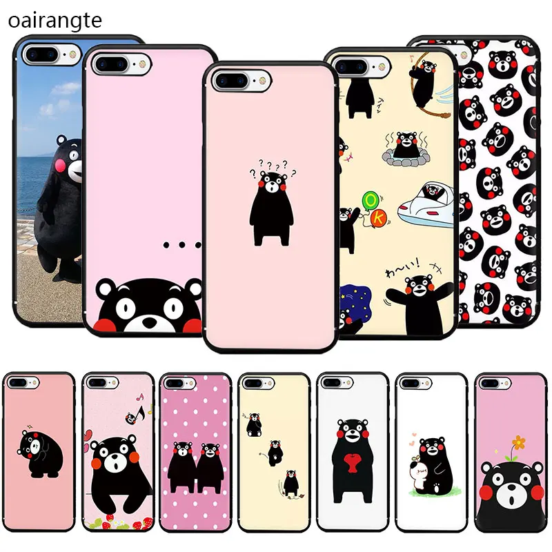 Японский Kawaii Kumamon милый медведь Мягкий ТПУ чехол для телефона iPhone 12 Mini SE 2020 5 5s 6 6s 7 8