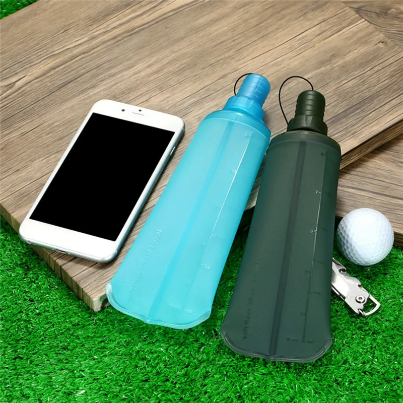 250 мл/500 мл Складная термополиуретановая Спортивная бутылка для активного отдыха, мягкая гидрофляга, складная бутылка для воды для бега, кемпинга, пешего туризма, велосипеда