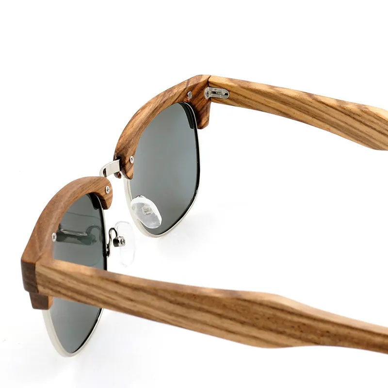 Handmade Original Wood Zebra-stripe Design Luxury Sunglasses