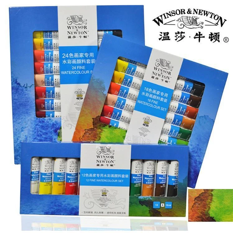 Winsor&Newton Watercolor paints painting supplies 12/18/24 colors 10ml