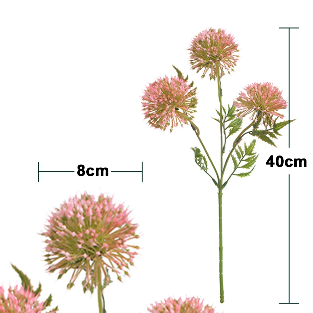 3 шт./компл. имитация зеленого растения, искусственные, принт в виде одуванчиков, букет цветов для дома и сада декоративные искусственные цветы для Свадебная вечеринка поставки