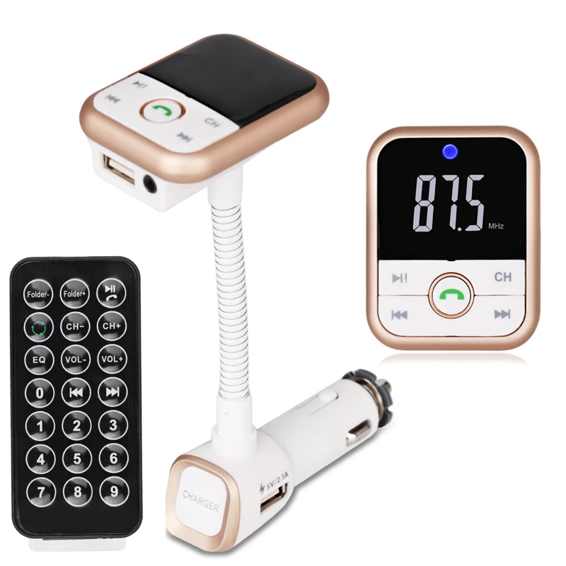 

Bluetooth Car Kit MP3 Player Handsfree Wireless FM Transmitter Radio Adapter USB Charger With Remote Control