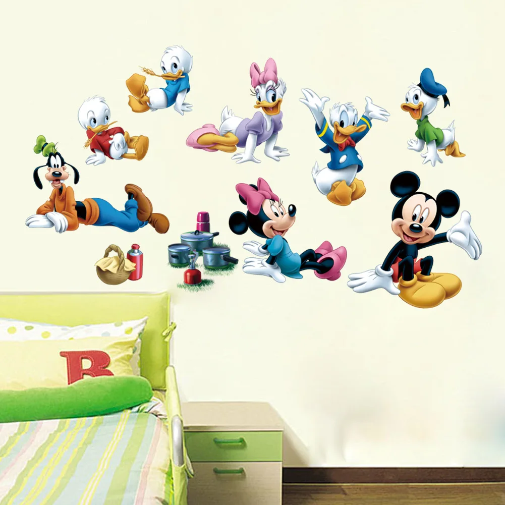 Disney Дети DIY стикеры Микки головоломки Детская комната украшения наклейки для детсада мультфильм autocollant enfant Дональд Дак