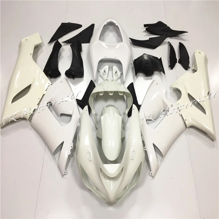 Мотоцикл Некрашеный Белый обтекатель кузова Набор для Kawasaki ниндзя zx6r 636 2005 2006 на ZX-6р аксессуары Мотоцикл Некрашеный Белый обтекатель кузова Набор для Kawasaki ниндзя zx6r 636 2005 2006 на ZX-6р аксессуары