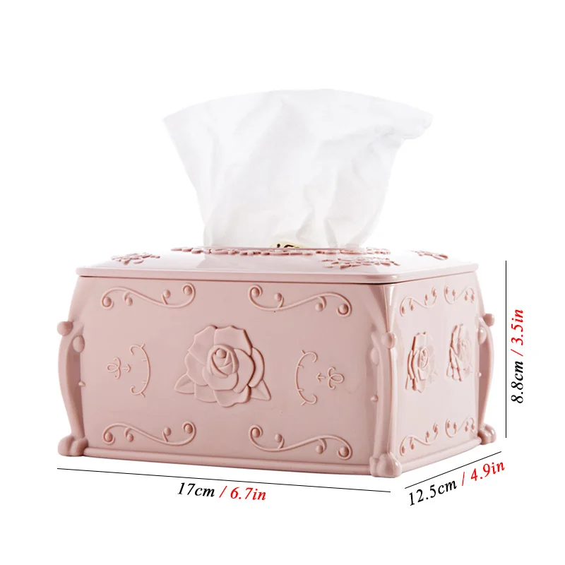 MeyJig Plastic Tissue Box Cover Napkin Storage Box Living Room Organizer Car Paper Holder Napkin Container 6