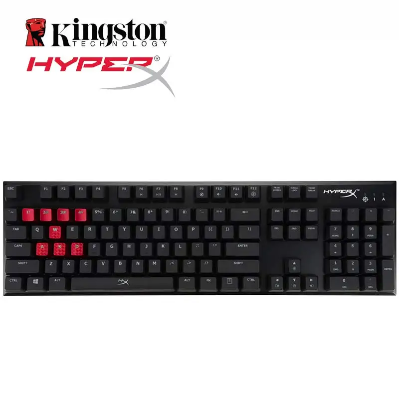 Механическая игровая клавиатура kingston HyperX из сплава Cherry MX, синяя, коричневая, красная, профессиональная геймерская клавиатура CK104 для компьютера