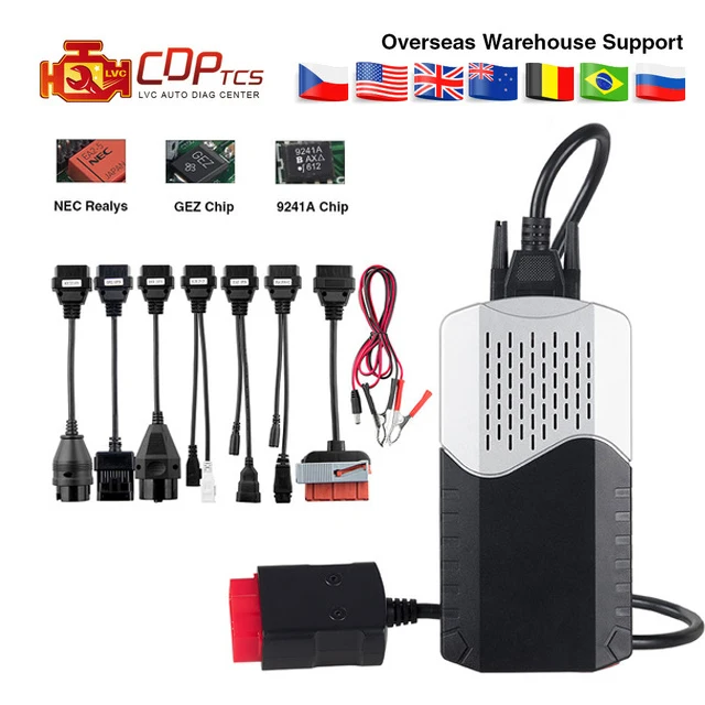 

CDP TCS multidiag pro Bluetooth 2016.R0 keygen V3.0 NEC relays obd2 scanner cars trucks OBDII diagnostic tool with car cables