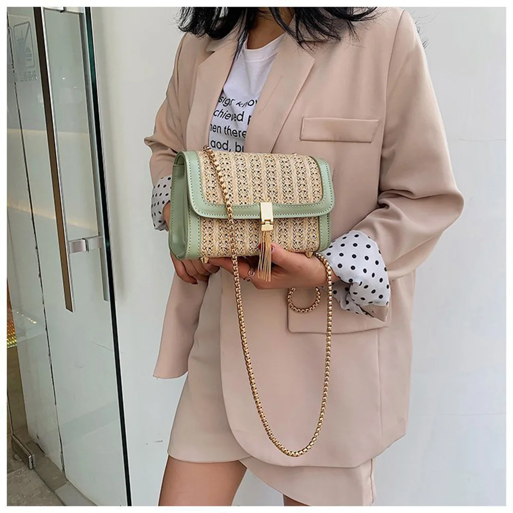 

2019 Small Pillow Straw Bag over Shoulder Crossbody Summer Rattan Bags Luxury Designer Purse Beach Handbag sac a main Lady Totes