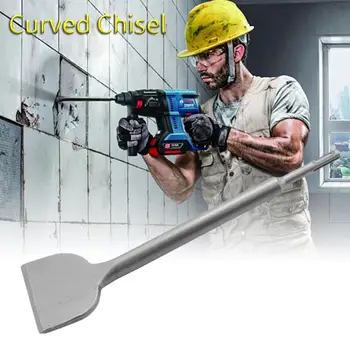 

Electric Hammer Chisel Round Handle Two Pits Two Slots Curved Chisel Spade Wall Concrete Impact Drill Widened Chisels