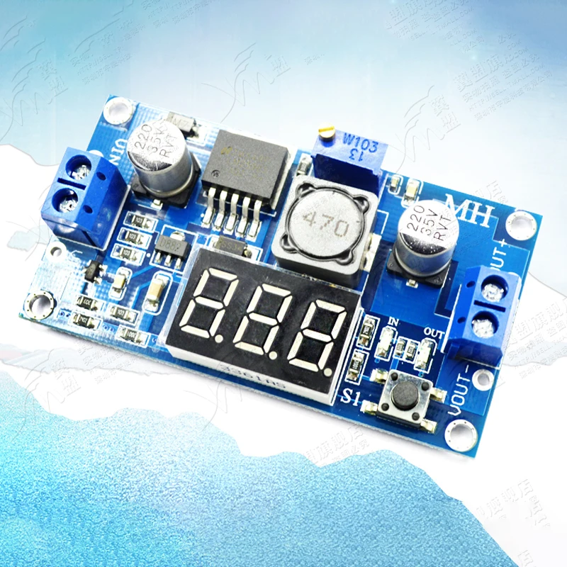 

LM2596S Step Down Module DC-DC Adjustable Voltage Buck Converter Board With Voltmeter Digit LED Display