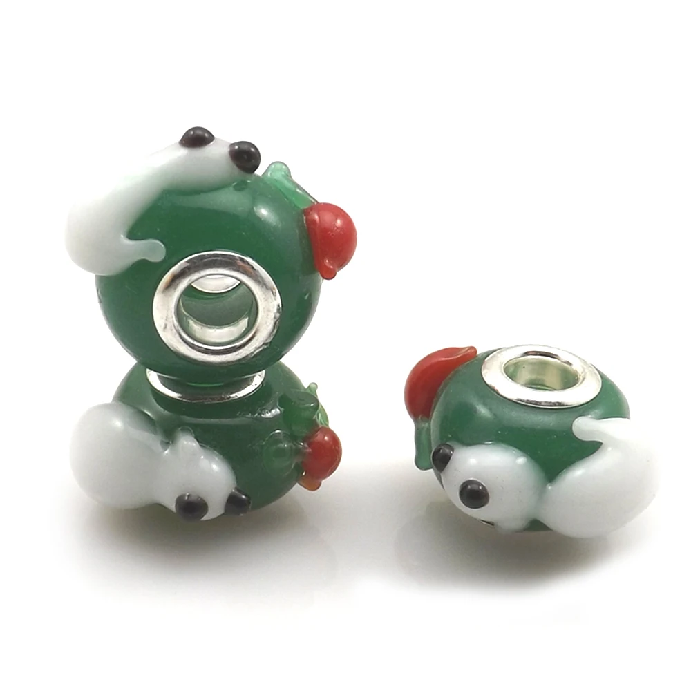 24 шт./лот бусины с большими отверстиями в форме кролика для европейских бусин