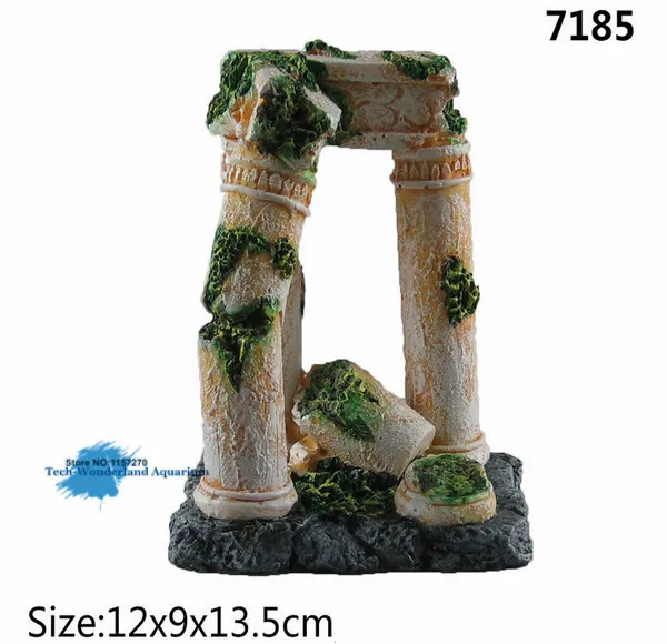 

Roman Column Greece Temple Ruins 12*9*14cm Aquarium Decoration Remains Aquatic