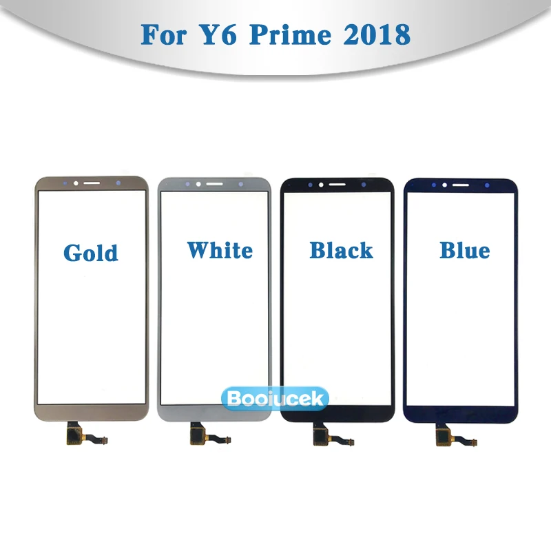 Сенсорный экран 5 7 дюйма для Huawei Y6 Prime 2018 внешняя стеклянная панель объектива |