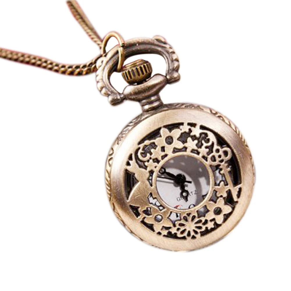 

Practical Key rabbit small hollow pocket watch sweater chain necklace wholesale fashion watch