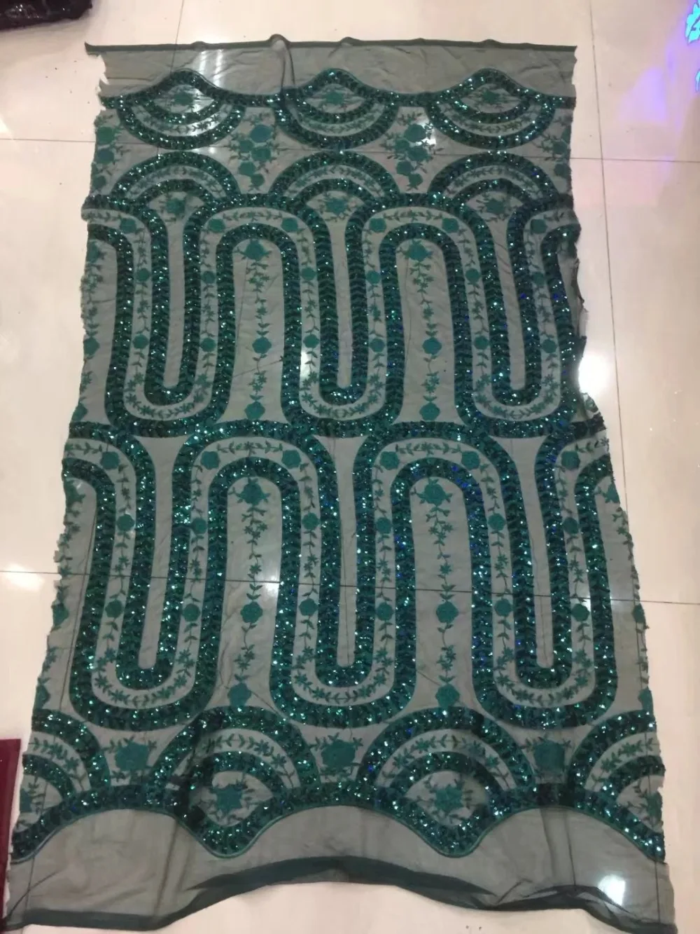 

African Lace Fabric French Sequins Net Lace High Quality African Sequin Lace Fabric for 2017 French Sequin Fabric