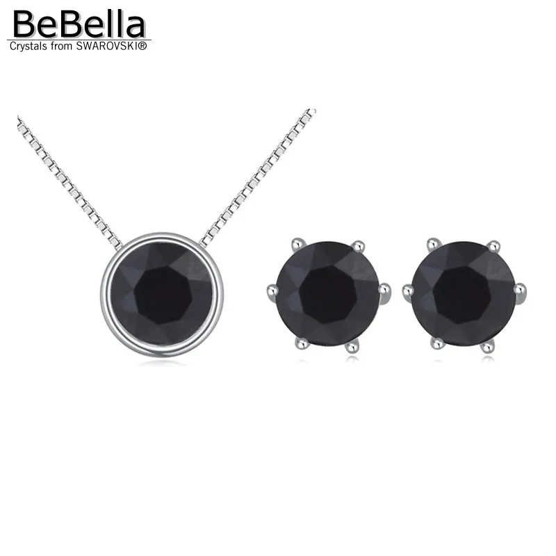 

2018 hot selling made with Swarovski Elements neclace and earrings set with simply design for women or girls jewelry gift