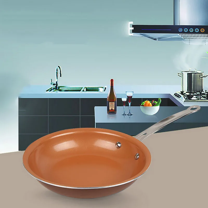 

Hoomall Non-stick Copper Frying Pan with Ceramic Coating and Induction Cooking, Oven and Dishwasher Safe Kitchen Pots