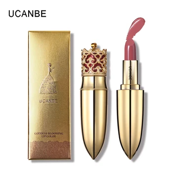 

UCANBE Brand Luxury Gold Crown Lipstick Makeup Velvet Matte 5 Color Nude Long Lasting Pigment Lips Stick Nude Cosmetic Lip Rouge