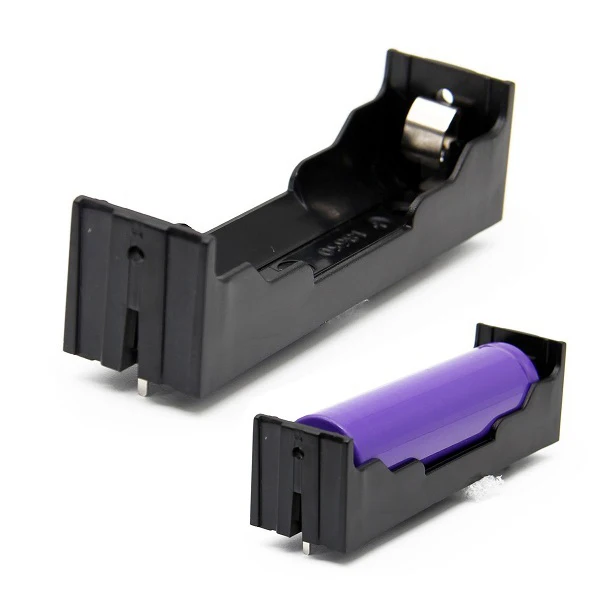 

18650 Battery Holder Plastic Battery Holder Case Storage Box 1*18650 Holder 3.7V" with Pin 18650 Battery Holder Diy
