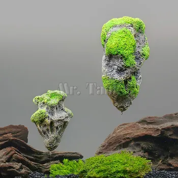 

Mr.Tank Aquarium Floating Rock Stones Fish Tank Decoration Moss Plant Landscape Simulation Pumice Rockery Ornament