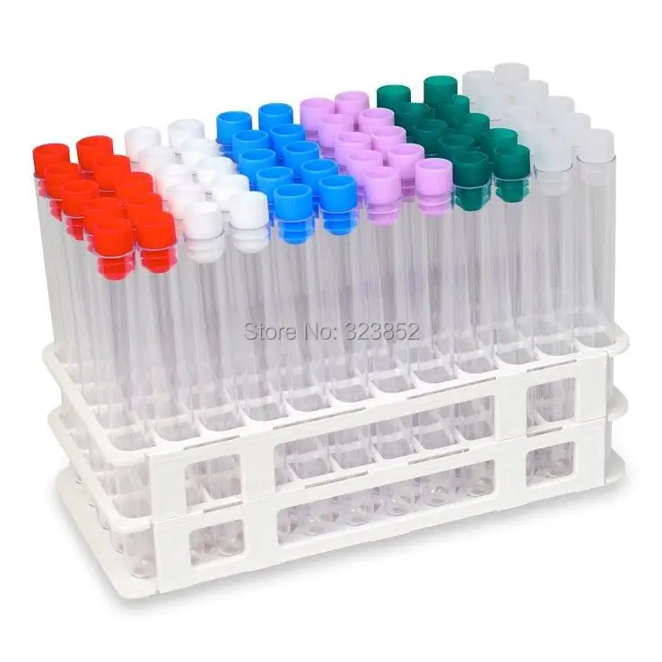 

16x150mm Plastic Test Tube Set With Cap And Rack 20ml 60 tubes Caps 6 Colors ,Purple Replaced By Orange --Single