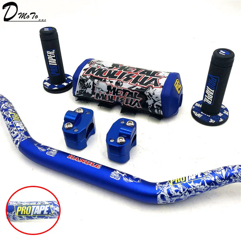 Handlebar For PRO Taper Pack Bar 1-1/8" Handle bar Pads Grips Pit Pro Racing Dirt Pit Bike Motorcycle CNC 28.5mm Adapter