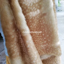 Искусственный мех Ткань, олень точечный принт плюшевая ткань Рождество Лось Бархат оленья одежда материал игрушки, 160*45 см(половина ярда)/шт