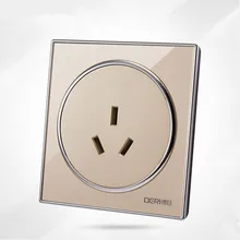 Darling переключатель красивый дизайн кристалл акриловые Универсальный 3-контактный стены Мощность розетки