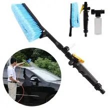 Vehemo щетка для чистки автомобиля Выдвижная длинная ручка щетка для мытья автомобиля щетка-насадка для лобового стекла диспенсер для пены