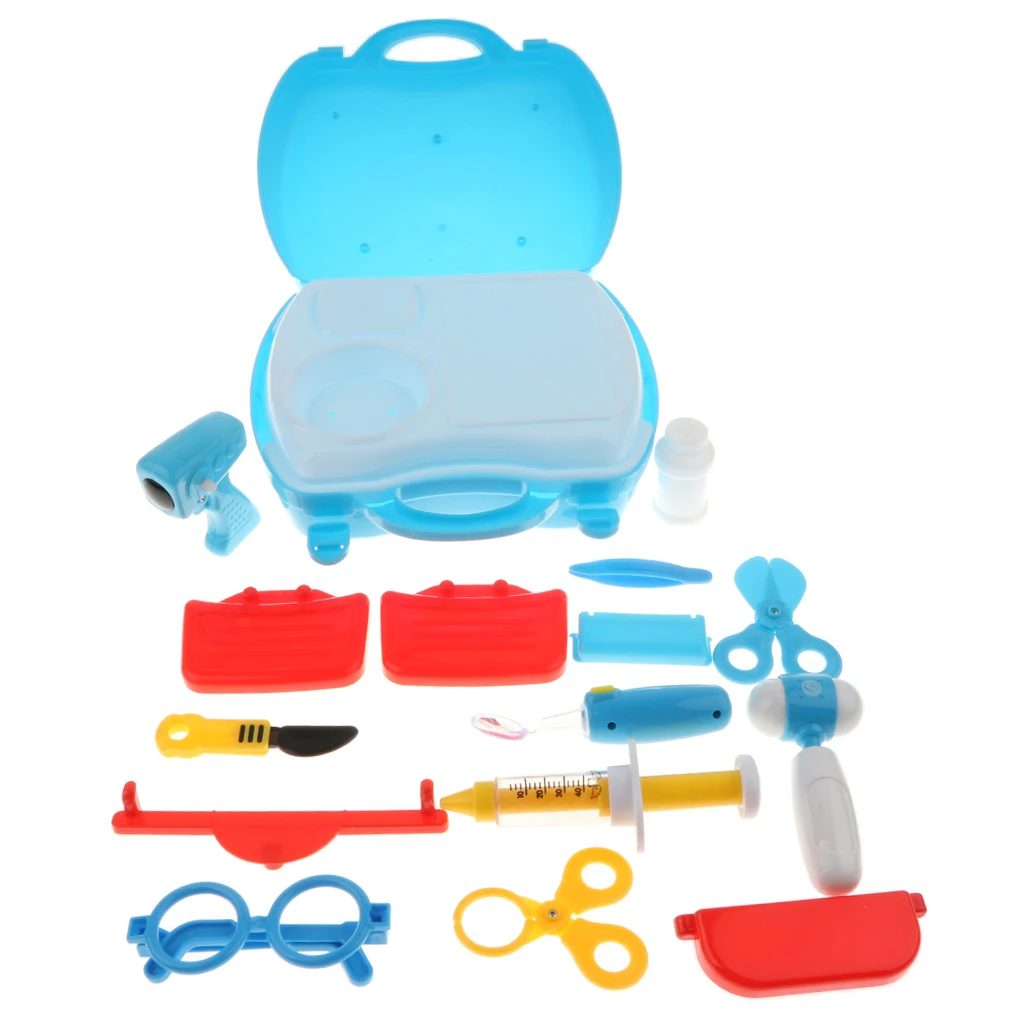 Simulation Doctor Medical Kit with Syringe and Many Other Accessories Kids Children`s Pretend Play Toy Birthday Gift