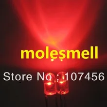 100 шт, 3 мм красный круглый без бортов яркий водный яркий светодиодный Светодиодный s+ 100 резистор