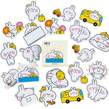 

20packs/lot Phone Stickers Kawaii Cartoon Boxed Sticker Jumping Rabbit Stationery Phone Stickers Kids Student Gift
