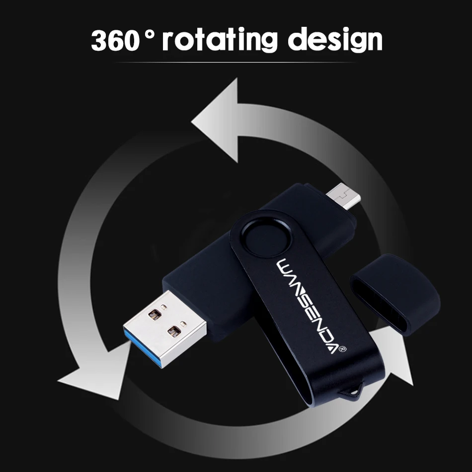 WANSENDA USB 3 0 OTG флеш накопитель для смартфонов/планшетов/ПК 16 ГБ 32 64 Гб 128 256