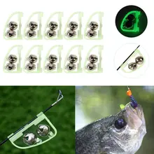 10 шт. рыболовный колокольчик светящийся Морской рыболовный Фидер 50 мм двойной стержень Совет рыболовные снасти Рыба колокольчик сигнализация Открытый