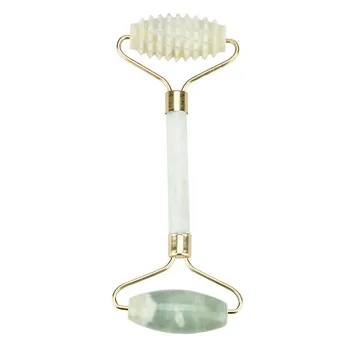 

OUTTOP Hot selling Natural Facial Beauty Massage Jade Roller Face Body Head Neck Nature Beauty Device Green Hot Jan8