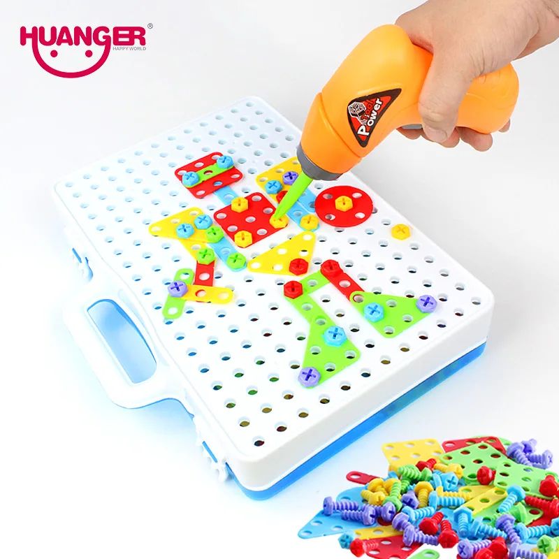 

100+pcs Assembe Screw Nut 3DPuzzle Jigsaw Kids DIY Animal Children Early Educational Tool Toy for Boy&Girl Pretend Play Gift