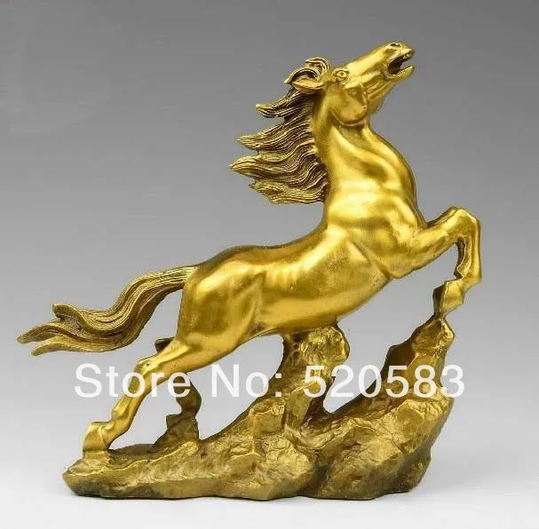 

Nice Bronze brass Wild Horse Statue Figure 6"H