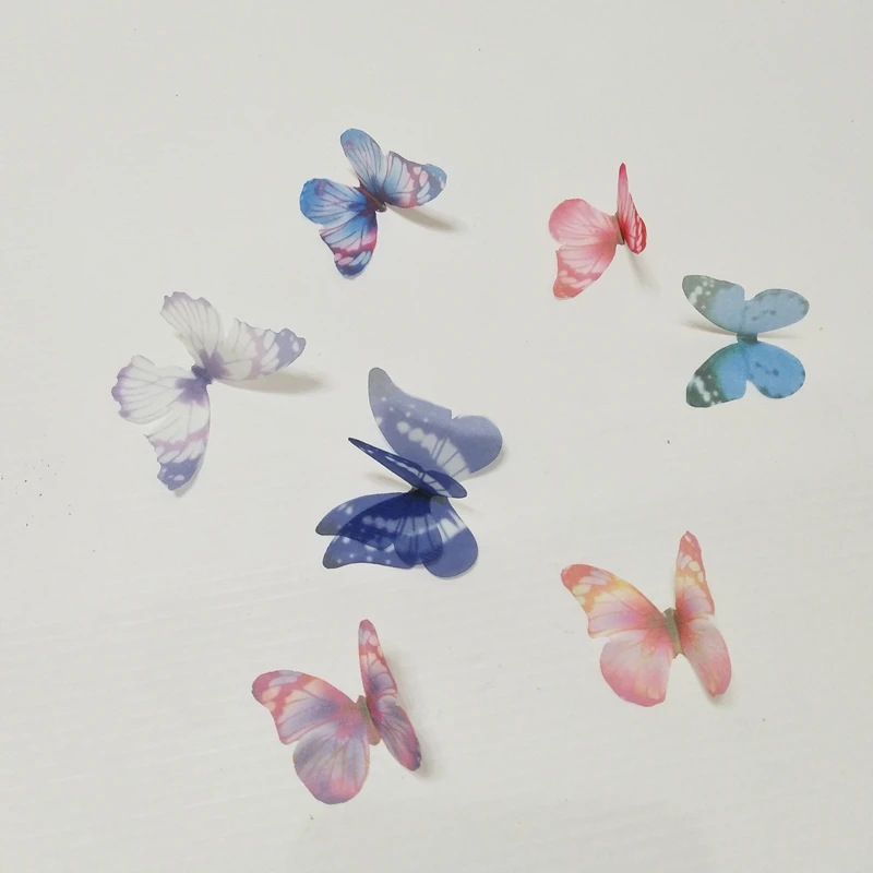 20PC Mini Chiffon Tulle Butterfly Decorative Accessories Adult Making Diy Earring Necklace Arts Crafts Garment Sewing Material