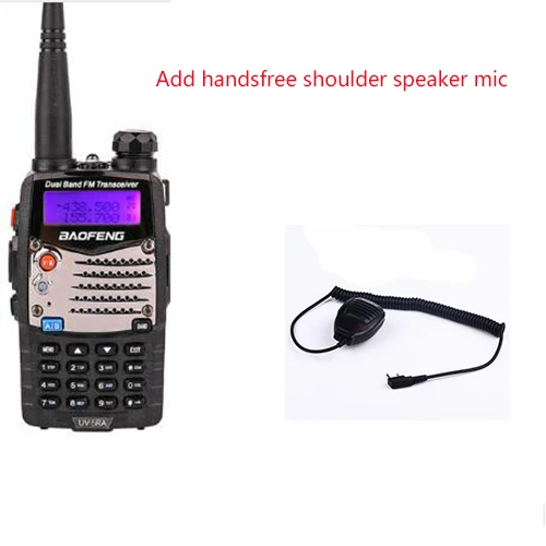 Дальняя рация Uhf Vhf Pofung UV-5RA модернизирована BAOFENG UV5R для CB радиостанции радио сканер полиции двухстороннее радио - Цвет: add mic speaker