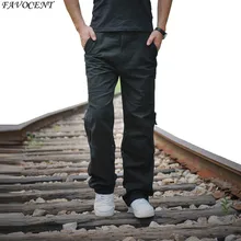 Для мужчин высокое Качественный хлопок брюки-карго Брюки для бега военные прочные брюки мужские модные свободные Повседневное однотонные размера плюс