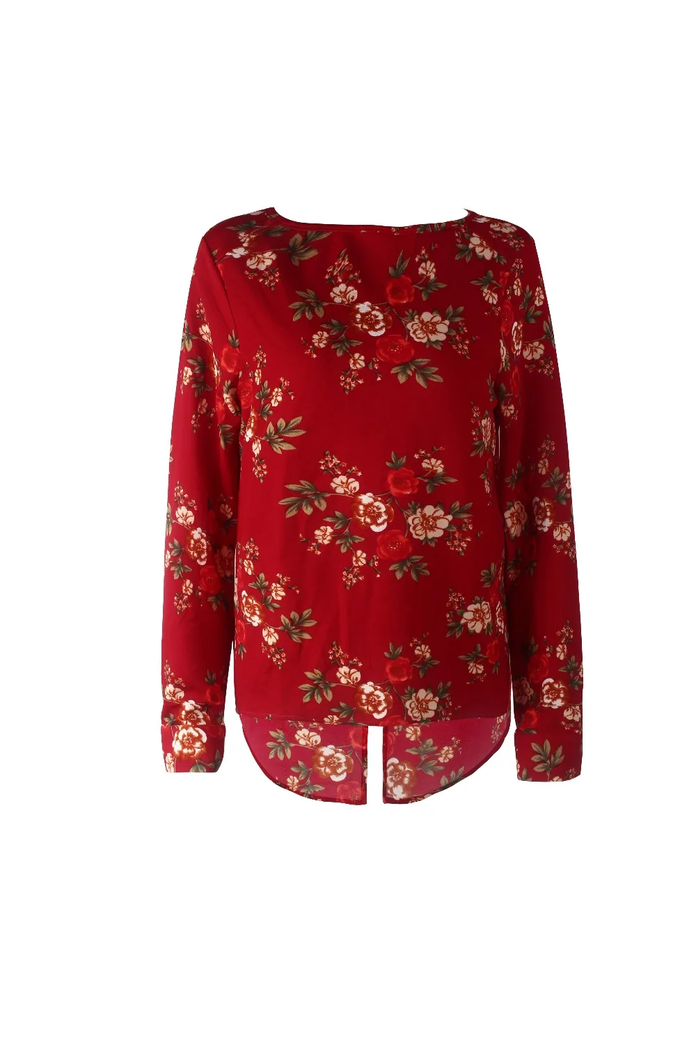 Back Zipper Shirts Women 2018 Loose White Top Femme Ladies Clothes Casual Floral Print Long Sleeve Elegant Blouse Vetements (30)