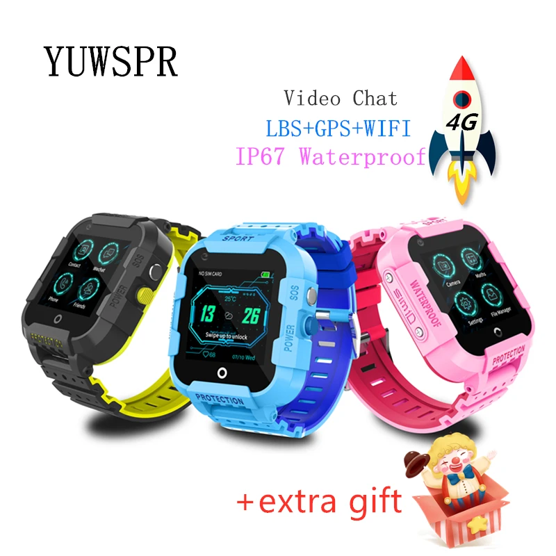  4G kids tracker smart watch waterproof Video Call WiFi GPS LBS WIFI positioning Bluetooth children 