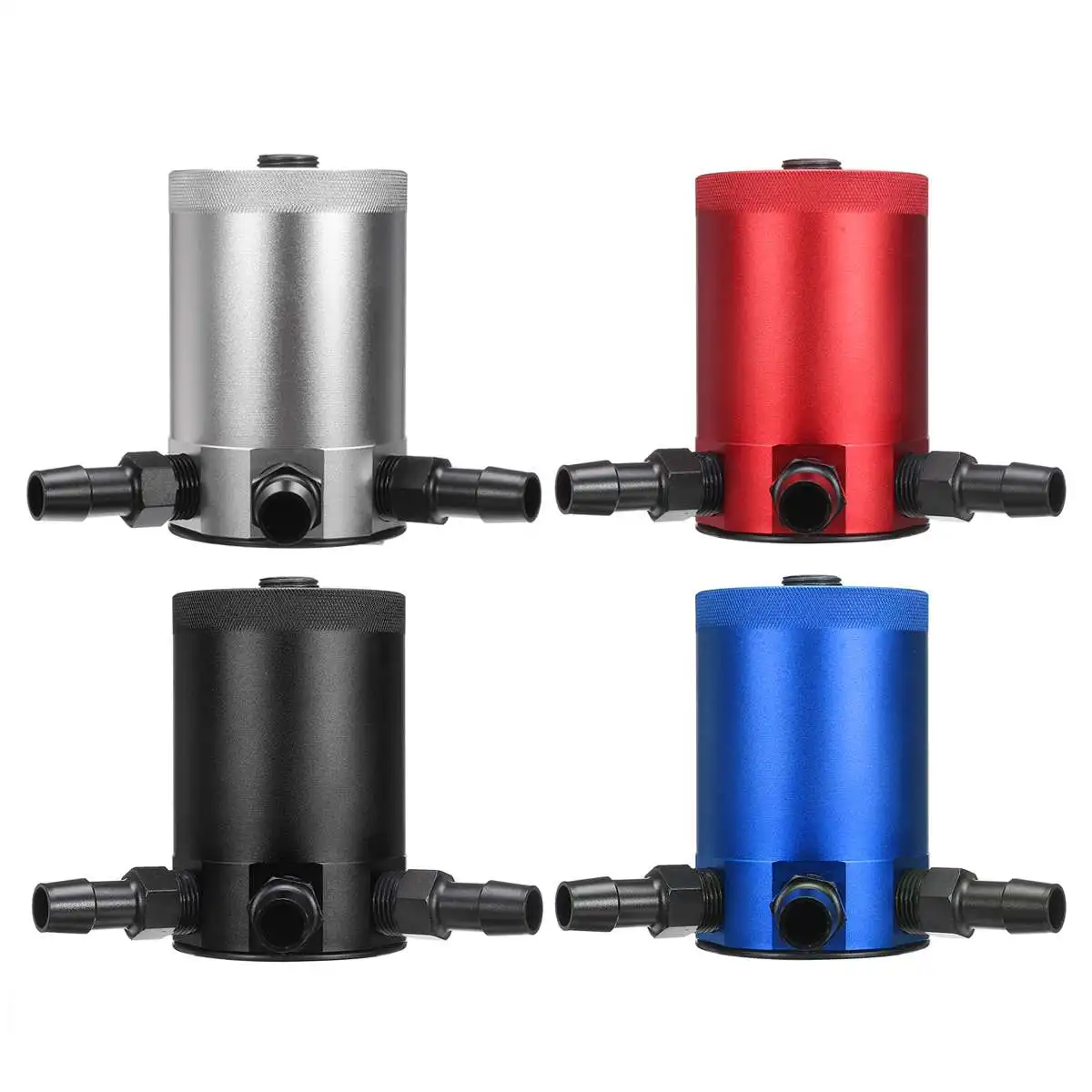 

Autoleader Aluminum Baffled Car Oil Catch Can Tank Separator Reservoir Universal Oil Catch Tank Cans 3 Hole