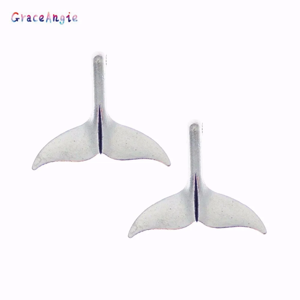 

GraceAngie 10pcs Fishtail Jewelry Pendant Vintage Simple Whale Fishtail Dolphin Tail For Necklace For Femme Men Bijoux Earrings