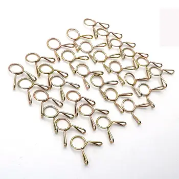 

30pcs Hose Clamp Pipe Clip Zinc Plated Spring Clips Fuel Line Petrol Pipe Fuel Hose Clips 8mm for Motorcycle Boats ATVs