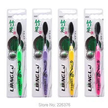 Бамбуковый уголь антибактериальная зубная щетка с мягкой щетиной Красивая бамбуковая мягкая щетина гигиеническая зубная щетка